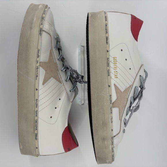 NWTGolden Goose White/Taupe/Mineral  Sneakers with Star Detail. Size 41 Box Bag - Picture 4 of 10